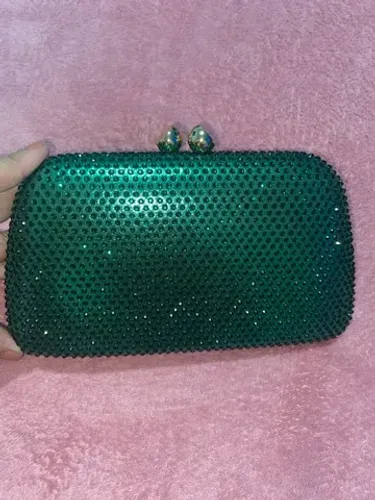 Bolsa verde com brilho