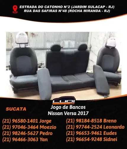 Jogo de Bancos Nissan Versa 2017