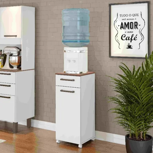 Promoção! Armario Multiuso Clean 1 Porta 1 Gaveta Branco.Natura Até 12x