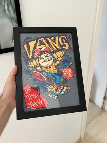 Quadro Decorativo Vans + 6 adesivo exclusivo