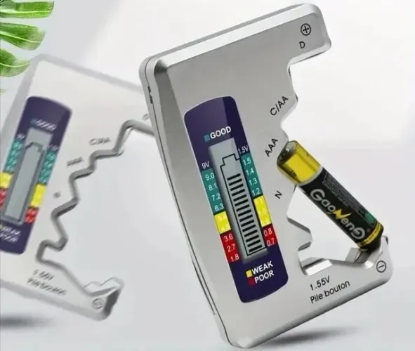 Testador de pilhas com Display LED, medidor de capacidade