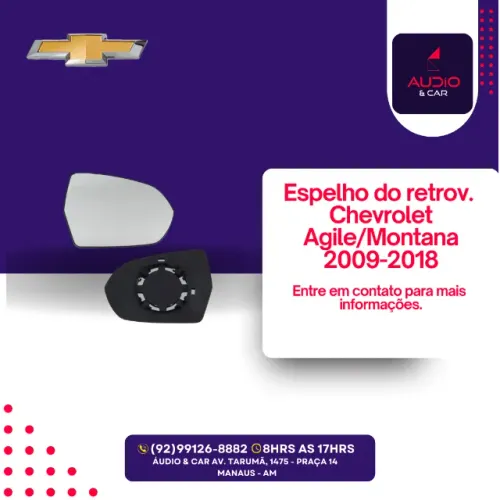 Espelho do retrovisor Agile/Montana 2009-2018