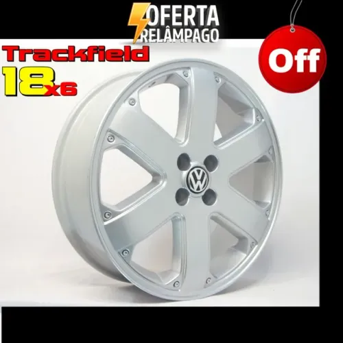 Roda aro 18 Volkswagen Trackfield Prata jogo 4x100 novo