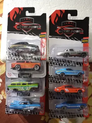 Lote de 08 Miniaturas 1:64 - Chevrolet + Ford + Plymouth + Cadillac- Escala 1:64