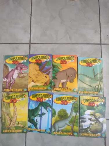 Coleção 8 revistas ilustradas Dinossauros