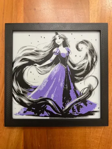Quadro Rapunzel 20x20cm
