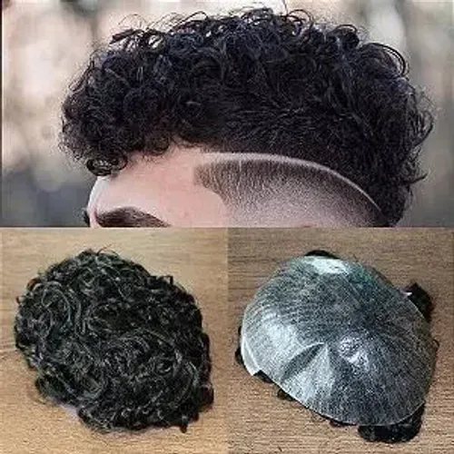 Prótese Capilar Masculina Cacheada - Cabelo Natural 