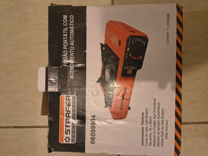 Fogão portátil com acendimento automático
