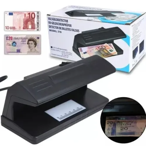 Detector de notas falsas ótimo para comércio possui lâmpada uv