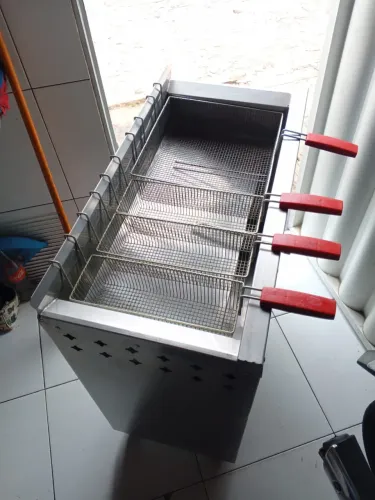 Fritadeira industrial Progás PR-3000 BPG 36L prata