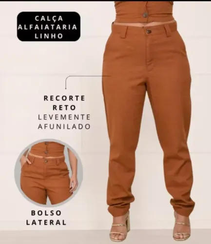 Calça Marrom de alfaiataria Top