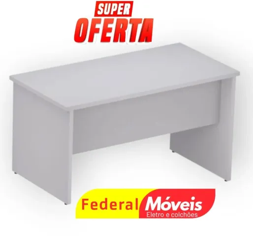 Balcão para Escritório 1,20x0,60 - Branco - Prático e resistente, ideal para escritório