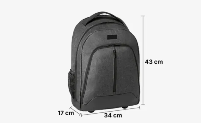 Mochila Trolley para Notebook 15,6 com puxador metal - nova sem uso