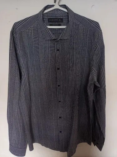 Camisa social xadrez slim fit Primark XL veste 46/48