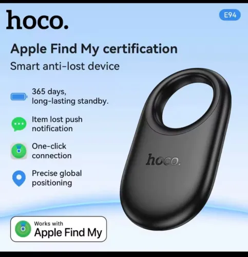 Smart Tag Hoco Rastreador GPS Bluetooth Apple Find My - iPhone/iPad/Mac