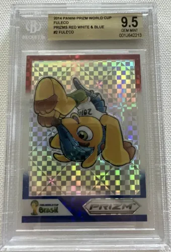 Prizm Card Fuleco Copa 2014 Red/blue Brazil certificado Bgs 9.5