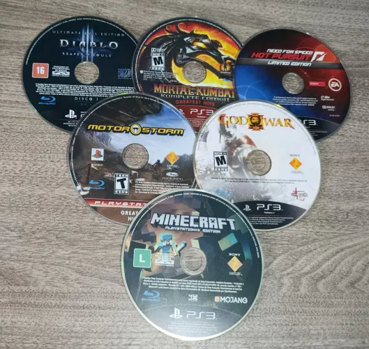 Lote mídias PS3 - 6 jogos