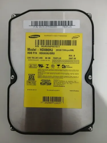 HD Samsung 80GB 3.5 polegadas