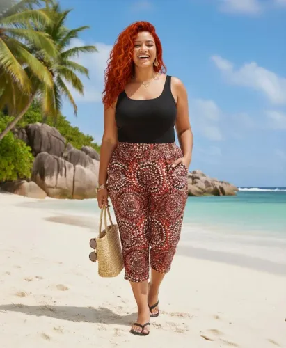 Calça Pantacourt Mandalas (Tamanho G)