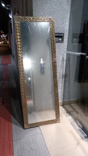 Espelho de Parede Decorativo com Moldura 1,60m x 57cmDourada