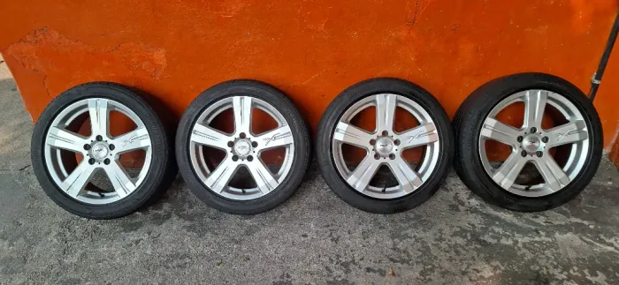 Jogo de Rodas Aro 17 TSW X-Treme + Pneus Bridgestone 225 x 45 Turanza_Aceito Cartão e Troc