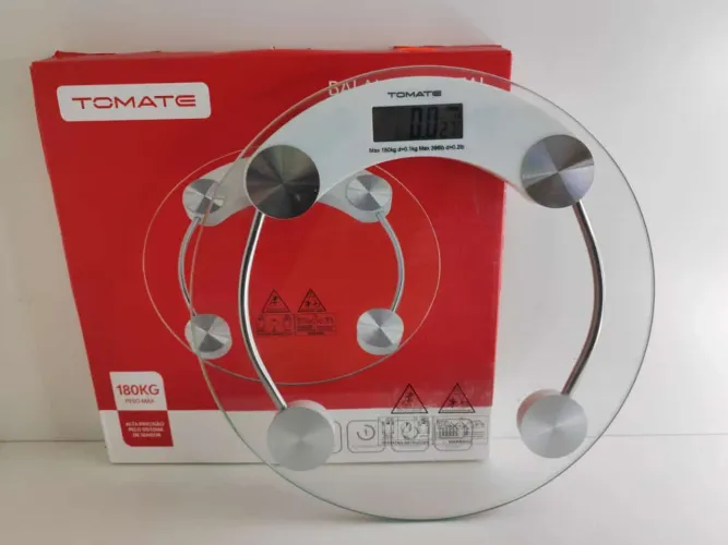 Balança digital redonda para banheiro