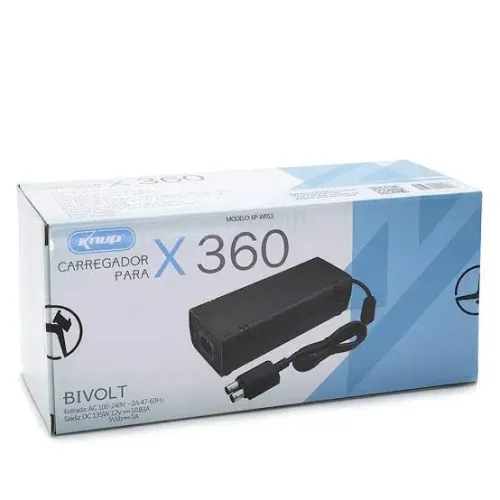 Fonte / carregador KNUP para Xbox 360 Slim