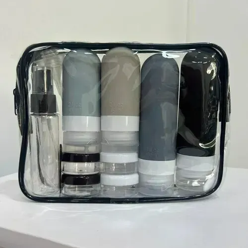 Kit Porta Frascos Viagem Passeio Trabalho Para Cosméticos Cor Colorido Desenho Do Tecido 