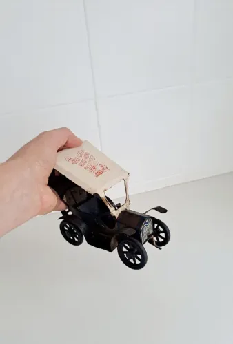 Miniatura de carro Antigo calhambeque de lata antiguidade para coleção