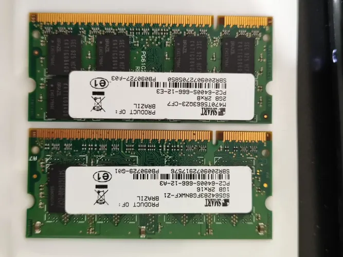 Kit 2 Memórias RAM SMART DDR2 p/ Notebook (1GB + 2GB) - R$ 35<br>