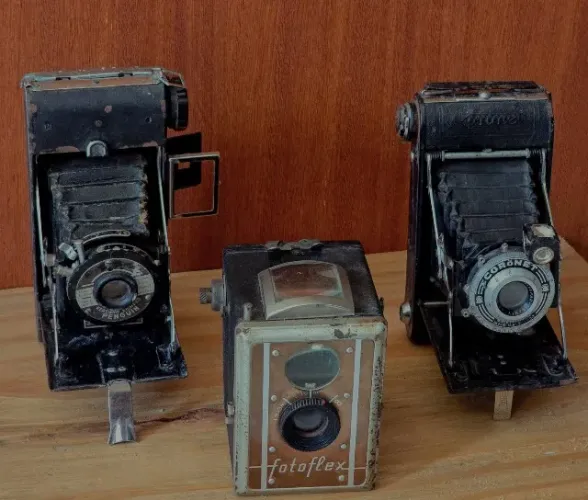 3 Câmeras Antigas Vintage - Lote Decorativo / Colecionador