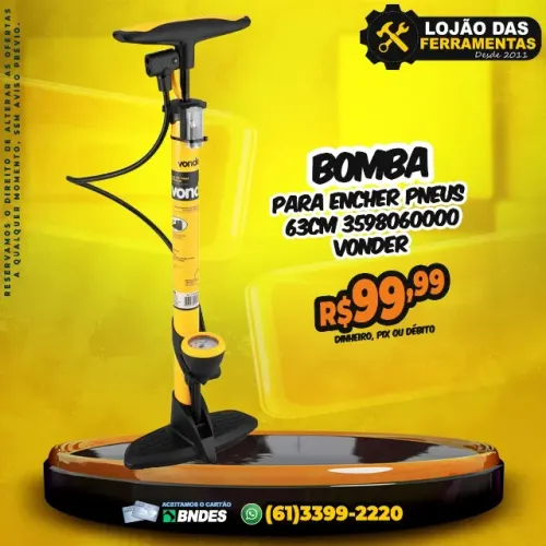 Bomba Para Encher Pneus 63Cm * Vonder