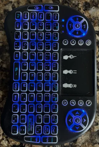 Controle remoto e teclado luminoso wireless