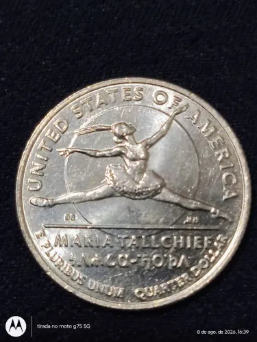 Moeda americana American Women Quarters edição Maria Tallchief