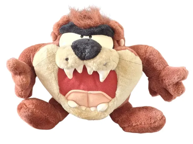 Boneco Pelúcia Do Taz Mania Looney Tunes Faz Som Grita