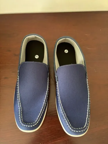 Mocassim Masculino Casual Calce Fácil Conforto - Azul- Tamanho 39