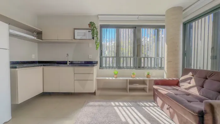 Apartamento garden mobiliado com 1 dormitório e infraestrutura completa no Moinhos de Vent