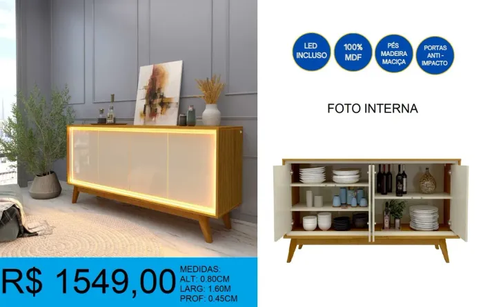 Aparador Premium alto padrão