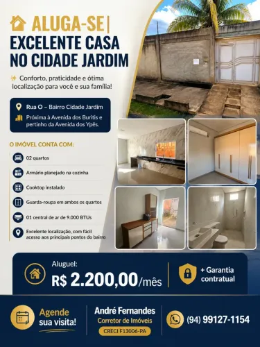 ALUGA-SE | EXCELENTE CASA NO CIDADE JARDIM