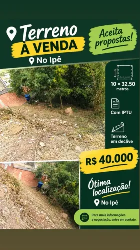 Vendo terreno bairro ipê pinheiral