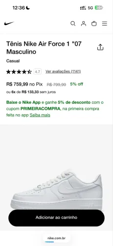 Vendo AIR FORCE nº39