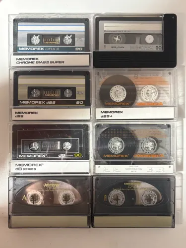 Coleção de fitas cassete Memorex