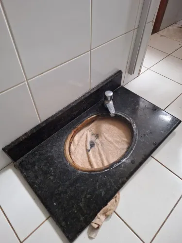 Bancada pia banheiro