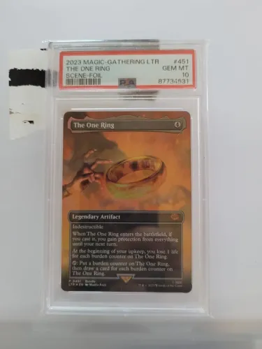 Carta Magic One Ring, Senhor dos Anéis + Magic, Psa 10<br><br>População mundial : Raríssima