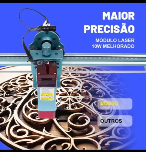Cnc máquina de gravação e corte a laser L10 Área de 40x40 