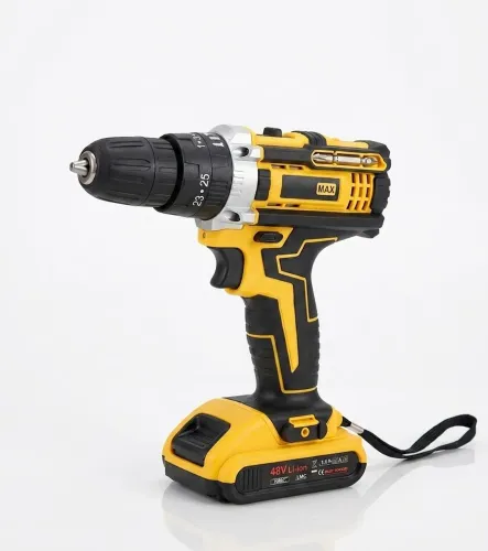 (NOVO) Kit Parafusadeira e Furadeira Sem Fio 48V Com 2 Baterias e Maleta de Ferramentas