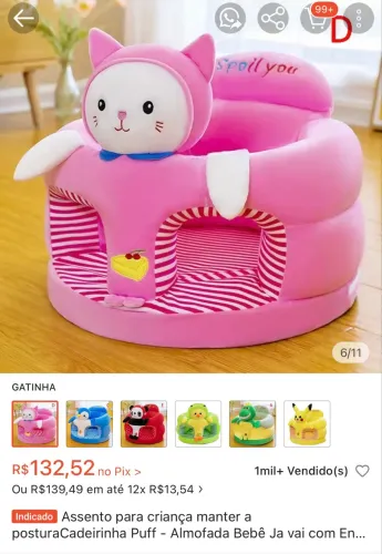 Assento para Bebê Menina