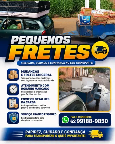 Fazemos fretes em toda a cidade de Anápolis 