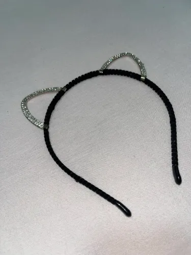 Tiara de Gatinho com Strass