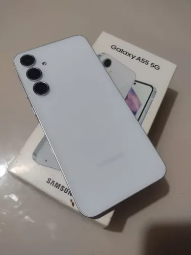 Samsung Galaxy A55 128GB Azul Claro | Sem Detalhes | NF e Caixa